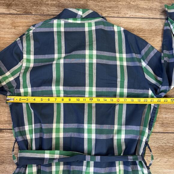 Vintage Montgomery Ward Plaid Lounge Robe 50s 60s Mod Rockabilly Sz Large - Picture 3 of 7